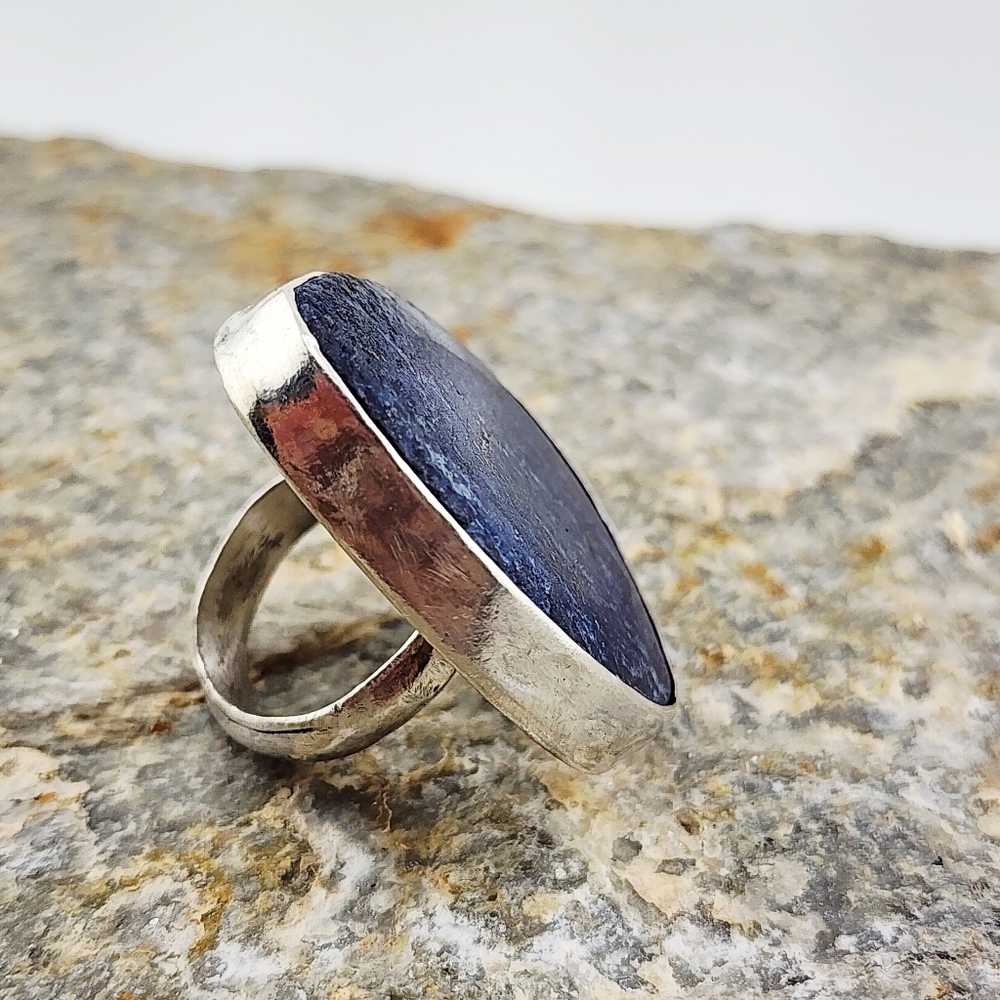 LAPIS LAZULI HANDMADE RING Sz 7 - Picture 2 of 12